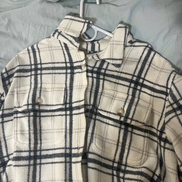Plaid Button-Up Jacket - Picture 1 of 2